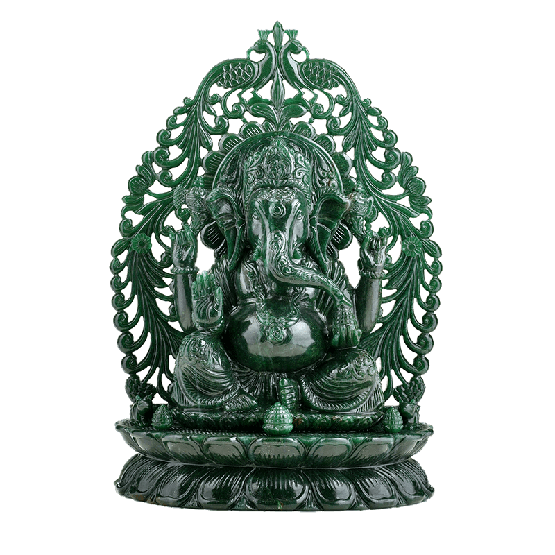 Ma Passion Dark Green Aventurine Ganesha